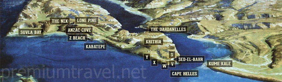 Gallipoli Tour Map